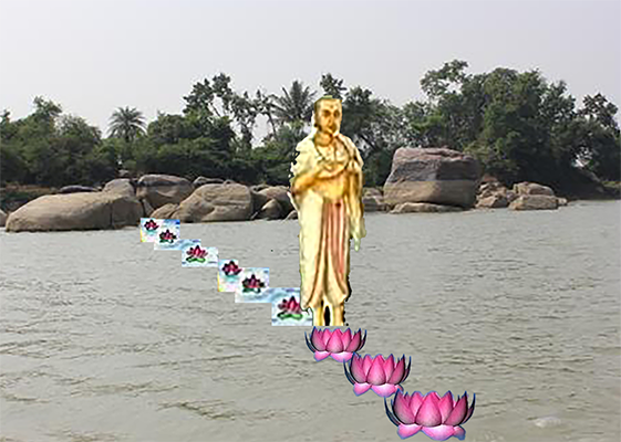 shripada shrivallabha walking on lotuses
